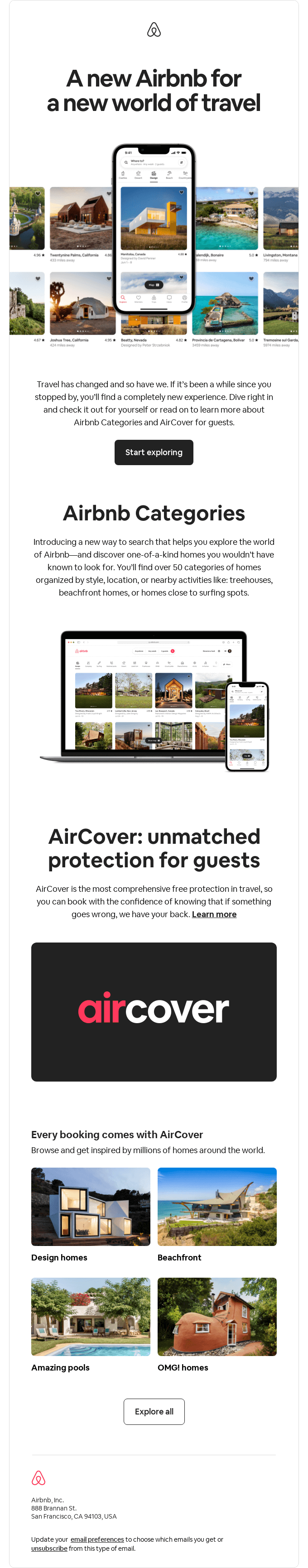 What's new? Oh, only everything - Airbnb Email Newsletter