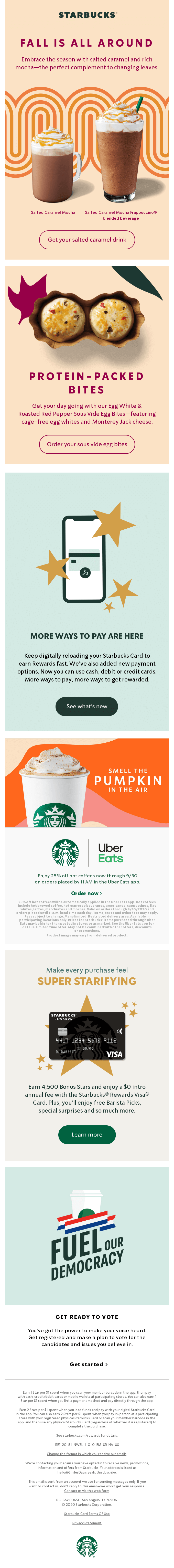 Fall for salted caramel - Starbucks Email Newsletter