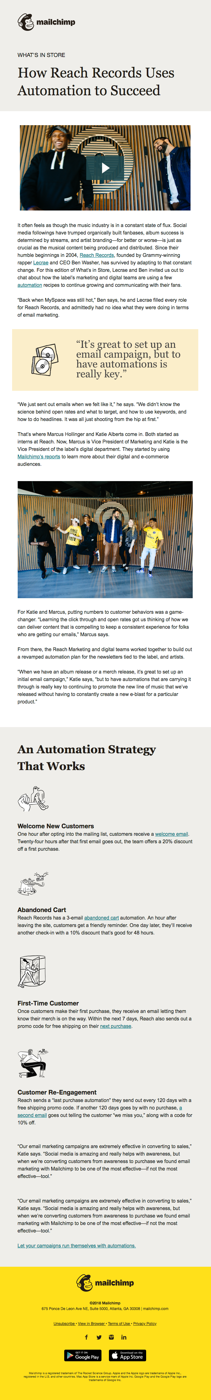 How Reach Records Uses Automation to Succeed -MailChimp Email Newsletter