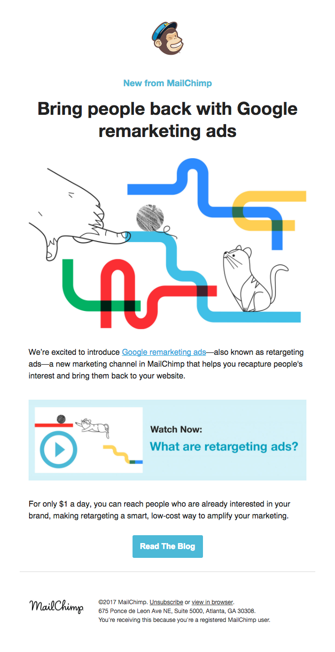 Introducing Google remarketing ads in MailChimp -MailChimp Email Newsletter