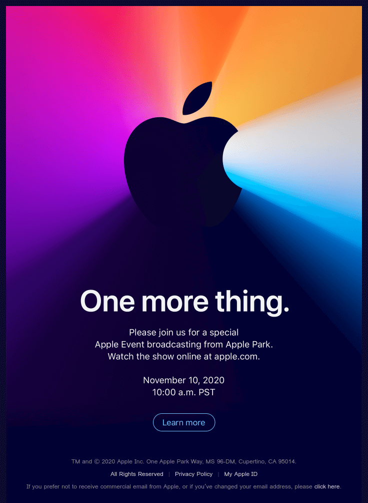 Join us for a special Apple Event. - Apple Email Newsletter