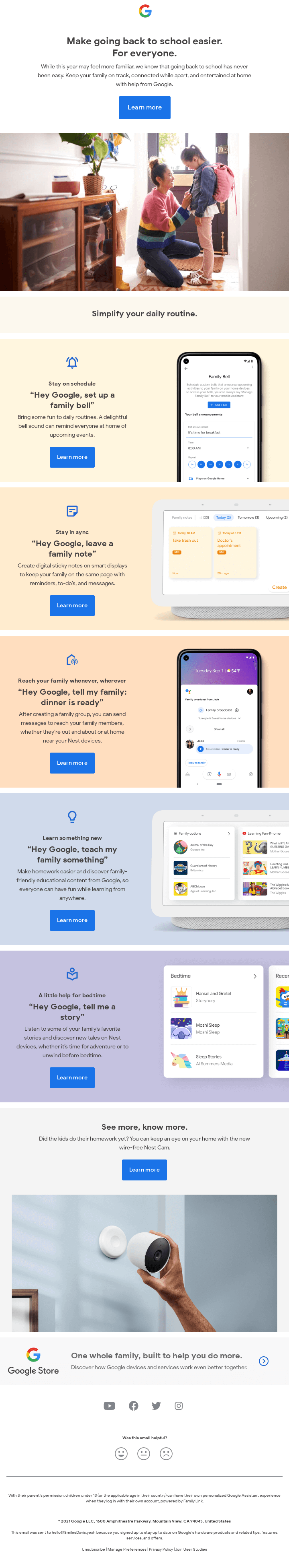 Keep your family on track with Google