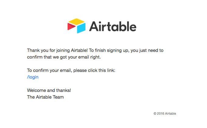 Please confirm your email - Airtable Email Newsletter