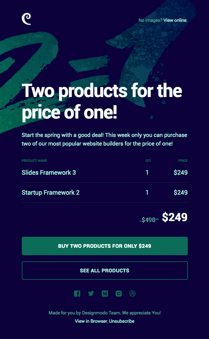 Two Products for the Price of One! Create Unlimited Websites and Presentations. - Designmodo Email Newsletter
