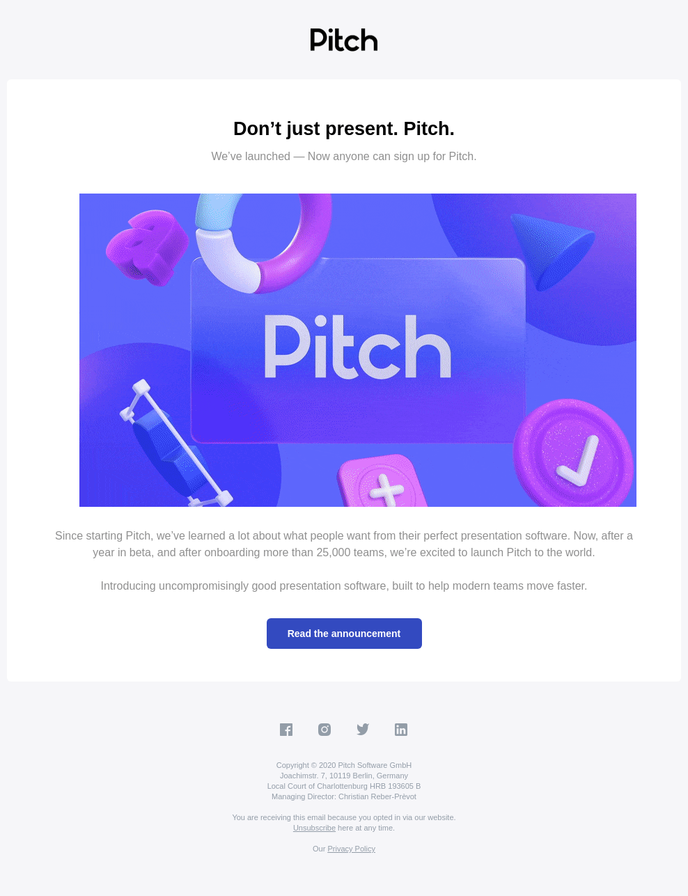 🚀 Pitch is Live - Pitch Email Newsletter