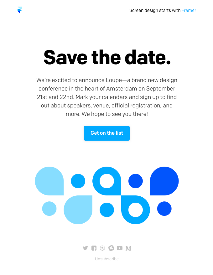 Announcing Loupe—a new design conference by Framer - Framer Email Newsletter