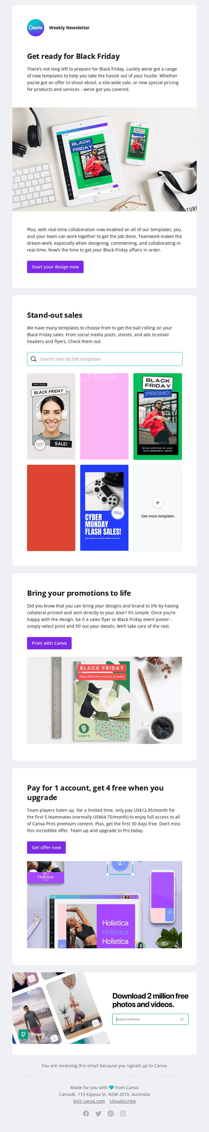 Get ready for Black Friday - Canva Email Newsletter