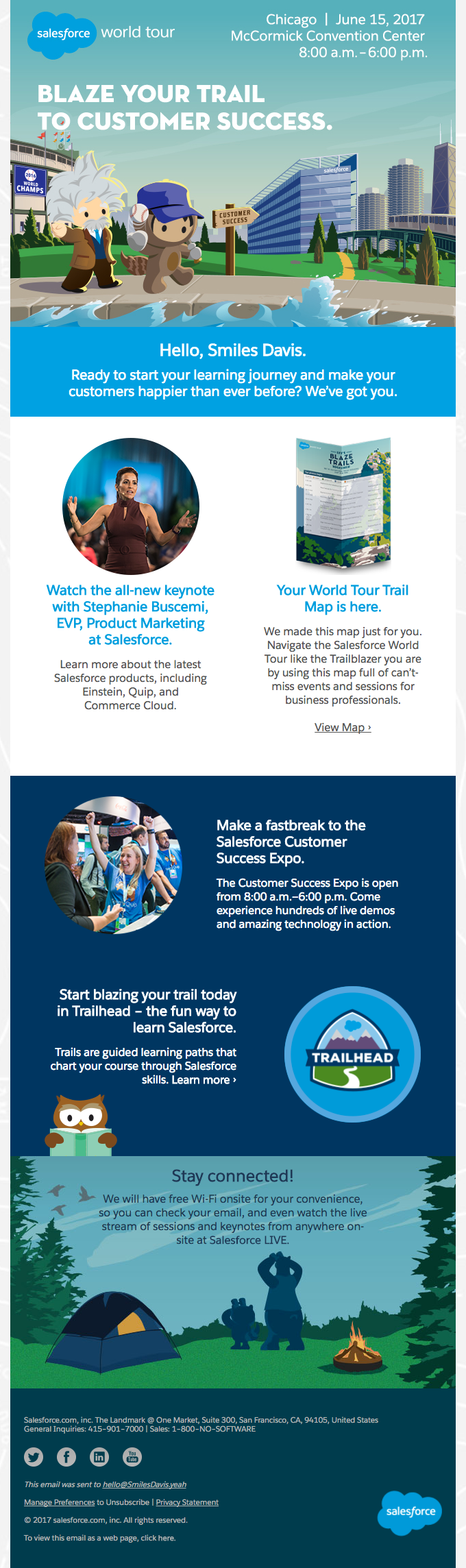 Get ready for the Salesforce World Tour in Chicago - Salesforce Email Newsletter