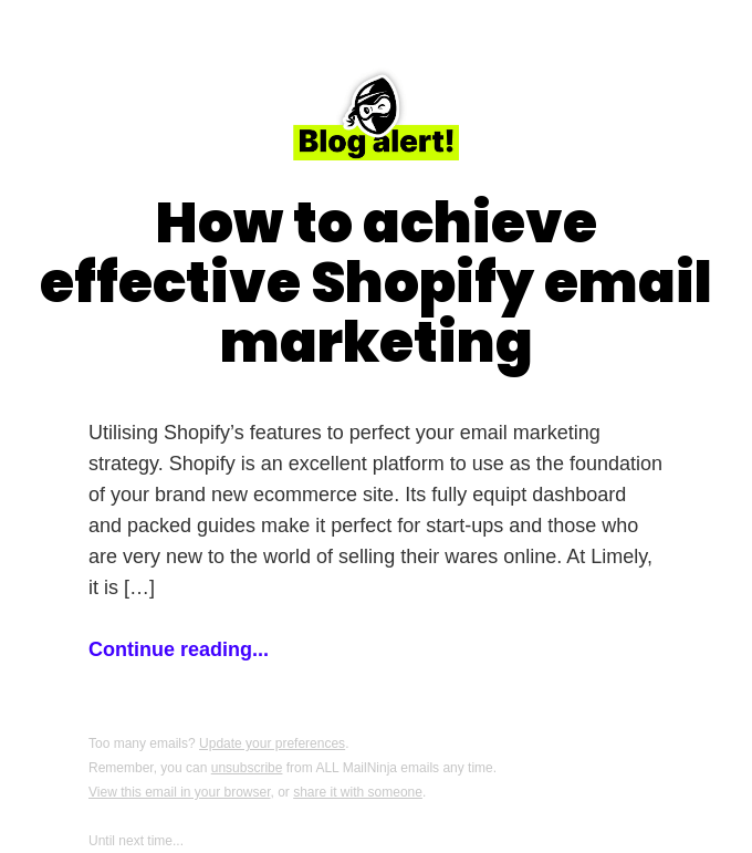 How to achieve effective Shopify email marketing - MailNinja Email Newsletter