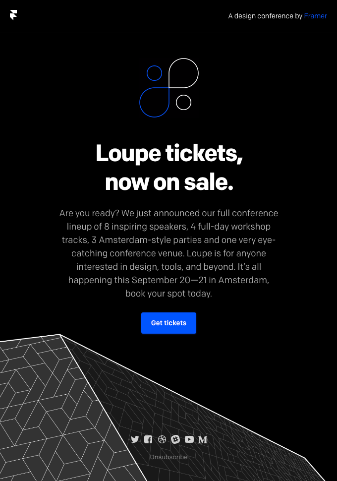 It’s Here — Our Full Loupe Conference Lineup - Email Newsletter