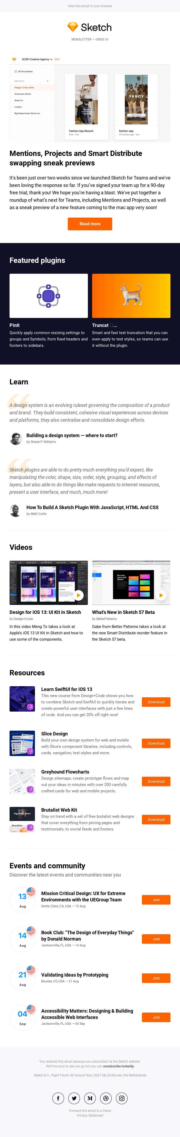 Sneak previews and a SwiftUI design course 👀 - Sketch Email Newsletter