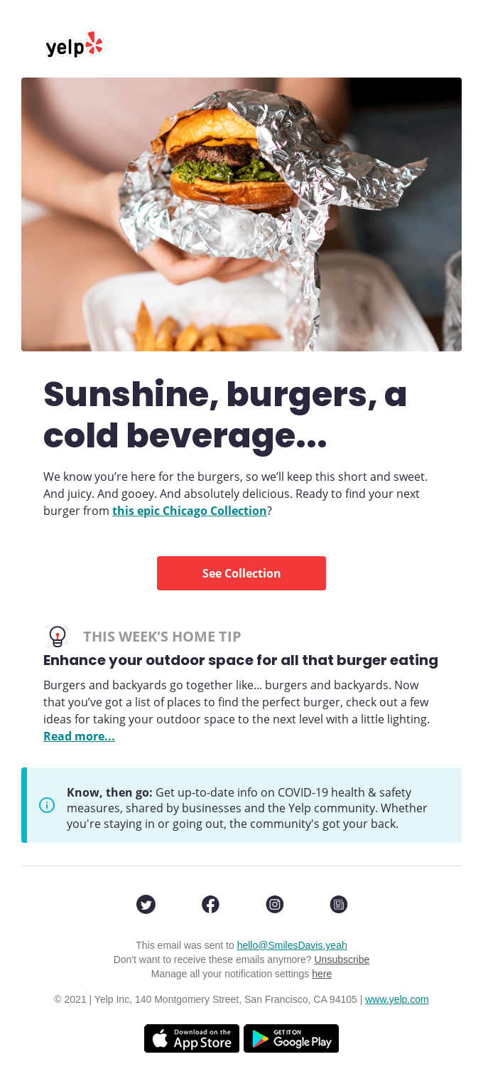 The spring burger edition 🍔 - Yelp Email Newsletter