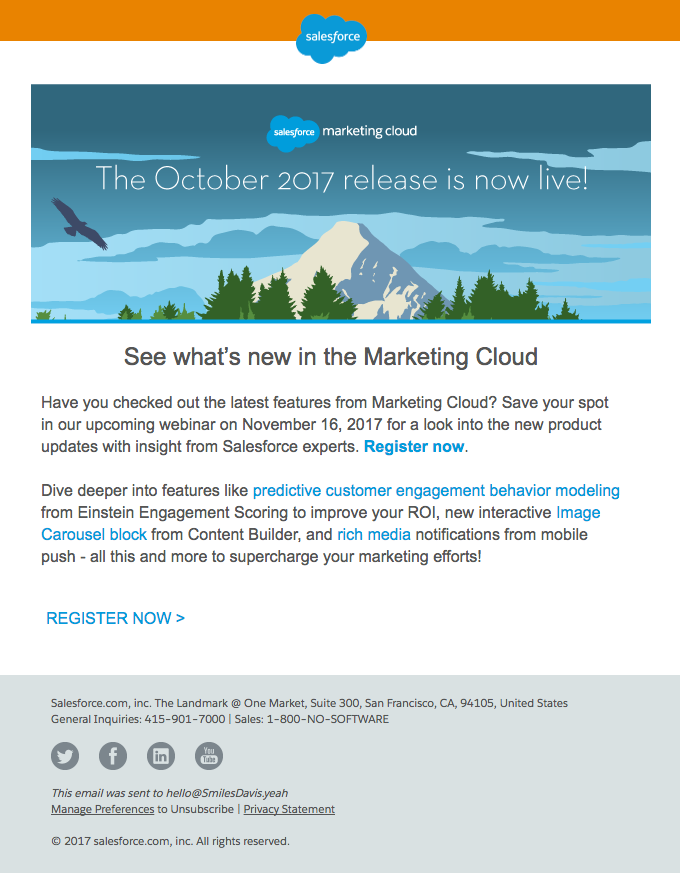 The wait is over! The latest Marketing Cloud Release is live. - Salesforce Email Newsletter