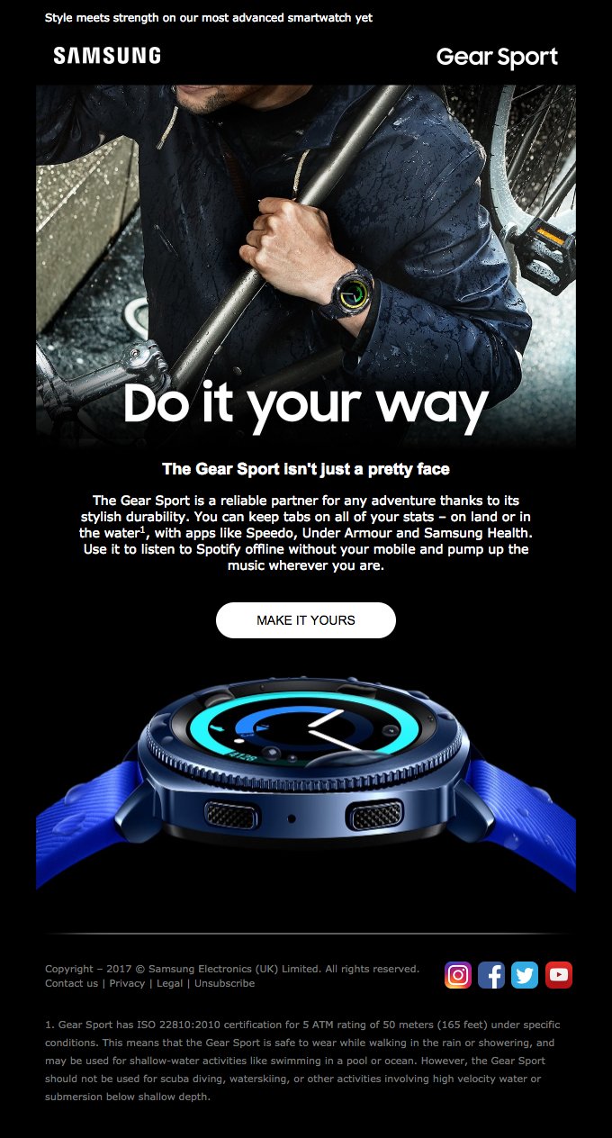 There’s more to the Gear Sport - Samsung Email Newsletter