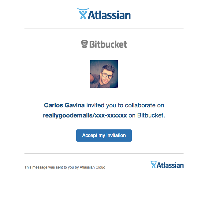 You’ve been invited to join Bitbucket - Atlassian Email Newsletter