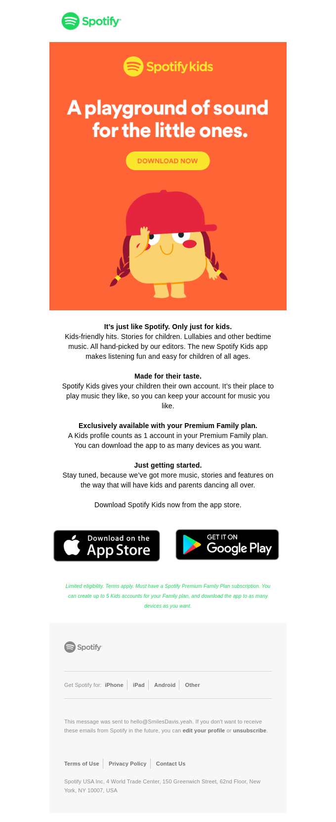Spotify Kids: Meet our new app for young listeners - Spotify Email Newsletter