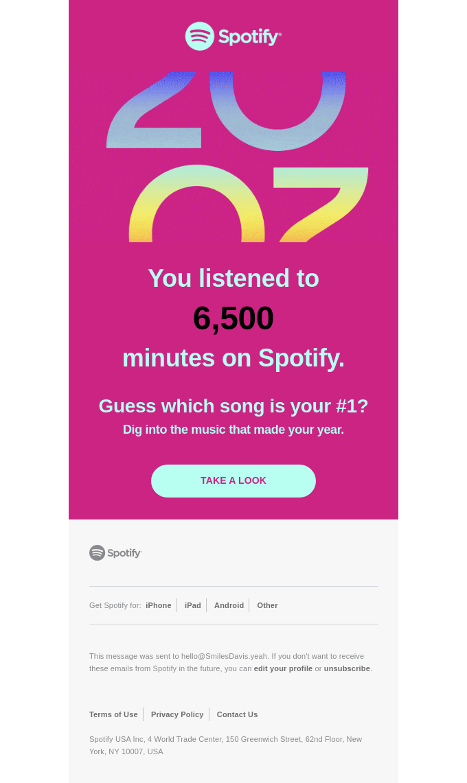 Your year in music is here. - Spotify Email Newsletter
